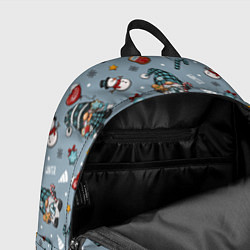 Рюкзак Новогодний паттерн с гномами, цвет: 3D-принт — фото 2