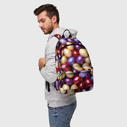 Рюкзак Красные и фиолетовые пасхальные яйца, цвет: 3D-принт — фото 2