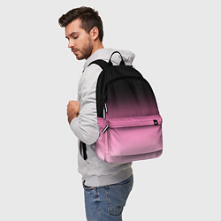 Рюкзак Черно-розовый градиент, цвет: 3D-принт — фото 2