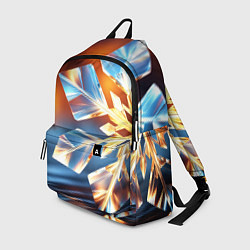 Рюкзак Реалистичная снежинка на теплом фоне, цвет: 3D-принт
