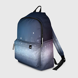 Рюкзак Серебристые блёстки на синем фоне - нейросеть, цвет: 3D-принт