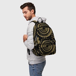 Рюкзак Золотой Биткоин на черном, цвет: 3D-принт — фото 2