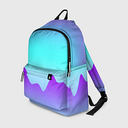 Рюкзак Светлый градиент с волнистым сиреневым узором, цвет: 3D-принт