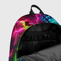 Рюкзак Трещина - неон, цвет: 3D-принт — фото 2