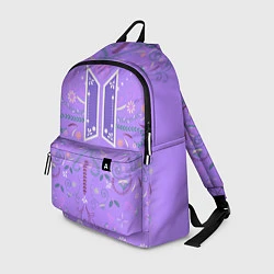 Рюкзак BTS - ARMY Цветочный принт, цвет: 3D-принт