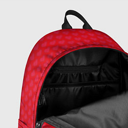 Рюкзак Красные сердечки на красном фоне, цвет: 3D-принт — фото 2