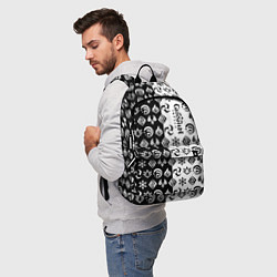 Рюкзак Genshin Impact - black and white, цвет: 3D-принт — фото 2