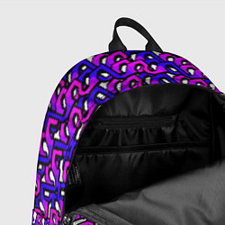 Рюкзак Фиолетовый узор и чёрная обводка, цвет: 3D-принт — фото 2
