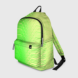 Рюкзак Зелёные градиентные линии, цвет: 3D-принт