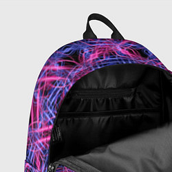 Рюкзак Розово-фиолетовые светящиеся переплетения, цвет: 3D-принт — фото 2