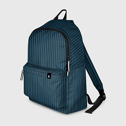 Рюкзак Тёмно-бирюзовый в полоску, цвет: 3D-принт