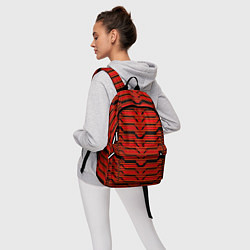 Рюкзак Техно броня красная, цвет: 3D-принт — фото 2