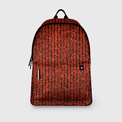 Рюкзак Полосатый чёрно-оранжевый, цвет: 3D-принт — фото 2