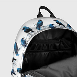 Рюкзак Чёрно-синие вороны и капли краски, цвет: 3D-принт — фото 2
