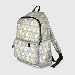 Рюкзак Паттерн геометрия светлый жёлто-серый, цвет: 3D-принт