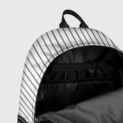 Рюкзак Полосатый чёрно-белый, цвет: 3D-принт — фото 2