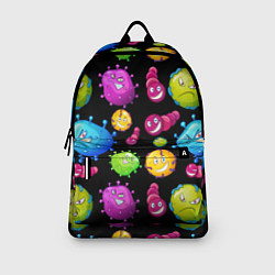 Рюкзак Смешные бактерии паттерн, цвет: 3D-принт — фото 2