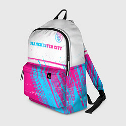 Рюкзак Manchester City neon gradient style посередине, цвет: 3D-принт