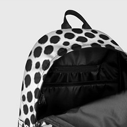 Рюкзак Гороховый тренд черный на белом фоне, цвет: 3D-принт — фото 2