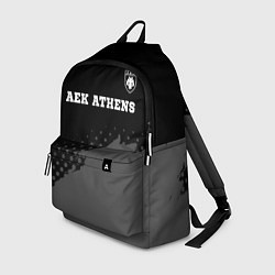 Рюкзак AEK Athens sport на темном фоне посередине, цвет: 3D-принт
