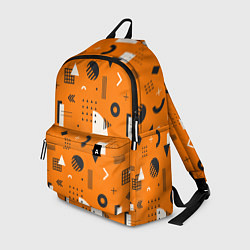Рюкзак Геометрия в стиле мемфис на оранжевом, цвет: 3D-принт