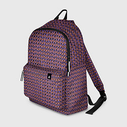 Рюкзак Фиолетово-коричневые волнистые линии, цвет: 3D-принт