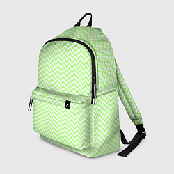 Рюкзак Светло-зелёный ломаные полосы, цвет: 3D-принт