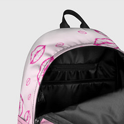 Рюкзак Паттерн малиновые губы на розовом градиент - lips, цвет: 3D-принт — фото 2