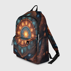 Рюкзак Симметричный орнамент - мандала узор со светящейся, цвет: 3D-принт