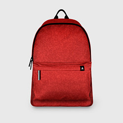 Рюкзак Красный однотонный текстурованный, цвет: 3D-принт — фото 2