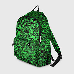 Рюкзак Чёрно-зелёный абстрактный узор