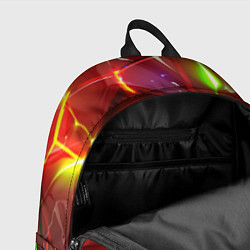 Рюкзак Неоновые красные плиты с ярким светом, цвет: 3D-принт — фото 2