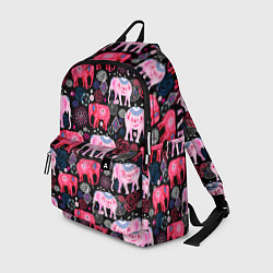 Рюкзак Орнамент разноцветных слонов