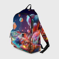 Рюкзак Planet chupa chups - neon glow, цвет: 3D-принт
