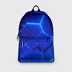 Рюкзак Яркие синие неоновые плиты в разломе, цвет: 3D-принт — фото 2