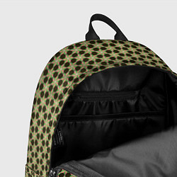 Рюкзак Паттерн сетчатый с черными шестигранниками, цвет: 3D-принт — фото 2
