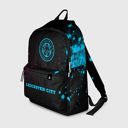 Рюкзак Leicester City - neon gradient по-центру, цвет: 3D-принт