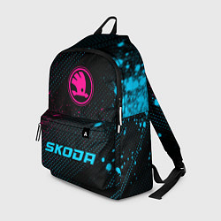 Рюкзак Skoda - neon gradient по-центру, цвет: 3D-принт