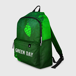 Рюкзак Green Day - green gradient по-центру, цвет: 3D-принт
