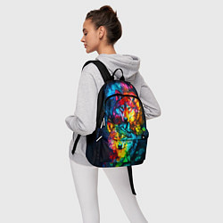 Рюкзак Кислотные волки, цвет: 3D-принт — фото 2