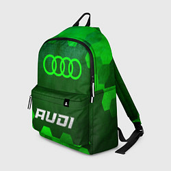 Рюкзак Audi - green gradient по-центру, цвет: 3D-принт