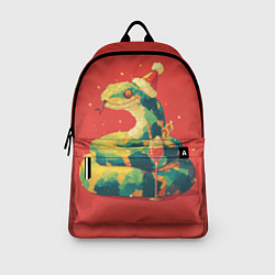 Рюкзак Новогодняя змея с бокалом шампанского, цвет: 3D-принт — фото 2