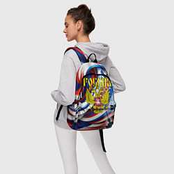 Рюкзак Герб России на фоне цветов флага, цвет: 3D-принт — фото 2