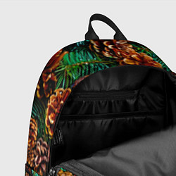 Рюкзак Елочные ветки с шишками, цвет: 3D-принт — фото 2