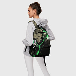 Рюкзак Зелёный разлом в камне, цвет: 3D-принт — фото 2