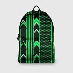 Рюкзак Зелёные обои на чёрном фоне, цвет: 3D-принт — фото 2