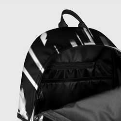 Рюкзак Чёрно-красные вертикальные и горизонтальные полосы, цвет: 3D-принт — фото 2