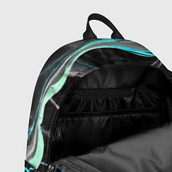 Рюкзак Голубые флюиды на чёрном фоне, цвет: 3D-принт — фото 2