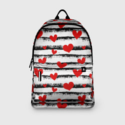 Рюкзак Паттерн с полосками и сердечками, цвет: 3D-принт — фото 2