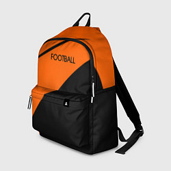 Рюкзак Football оранжево-чёрный, цвет: 3D-принт